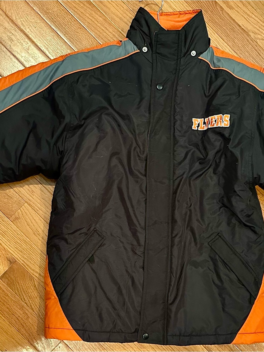 NHL Philadelphia Flyers Black and Orange 14/16 Youth Winter Jacket